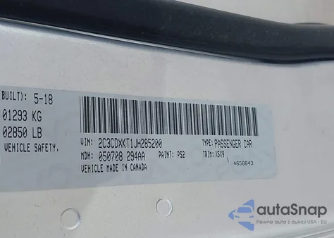 2018 Dodge Charger Police Awd from USA, damaged, VIN 2C3CDXKT1JH285200